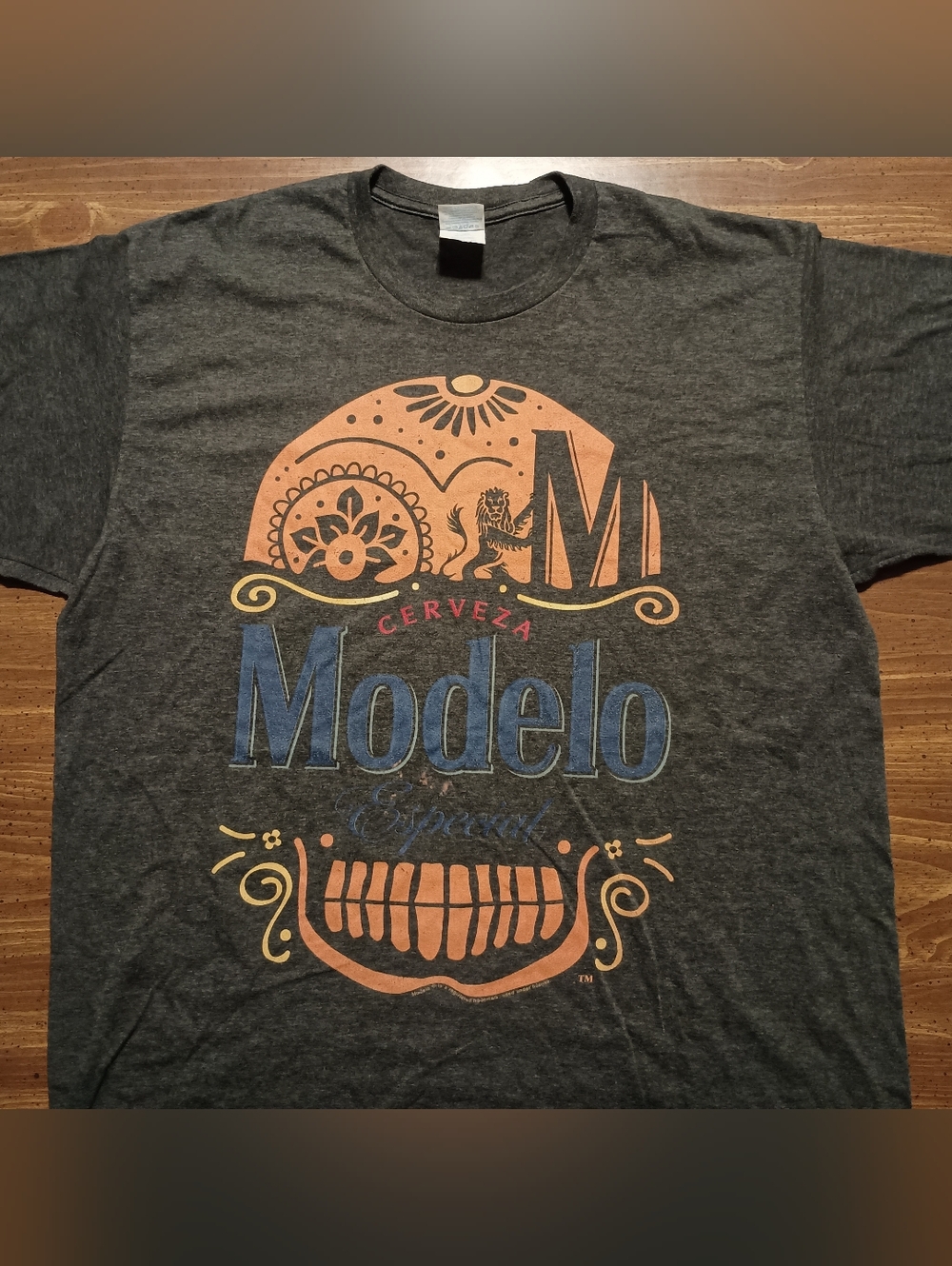 CERVEZA MODELO SKULL T-SHIRT - XL // Mexican Beer Drink Beverage Brand Tee Shirt